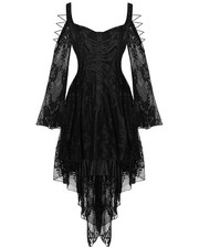 Dark In Love Gothic Lace Dress Black VTG Steampunk Victorian Witch Vampire