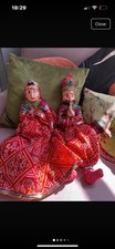 PAIR OF INDIAN DOLLS BOHO INTERIOR CHIC