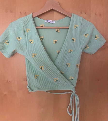 Zara wrap shirt copped - zara,