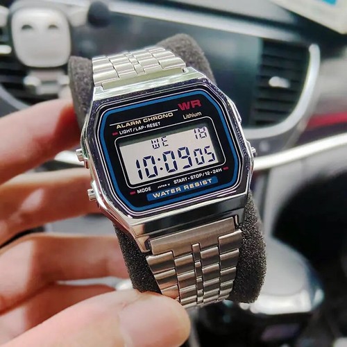 Men military watch silver - men’s,