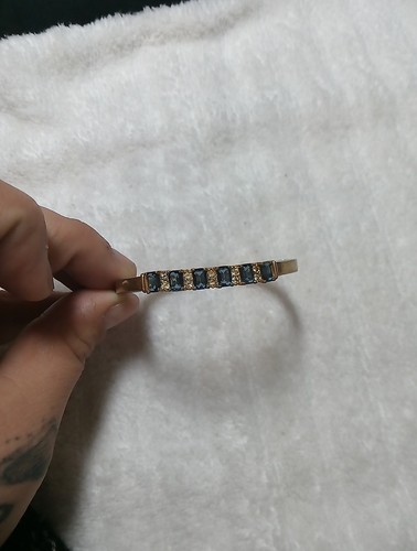 Gold tone bangle bracelet with - gold-tone,