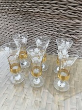 Vintage etched white  & gold