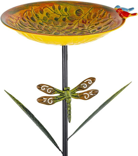Tall metal bird bath for - metal,