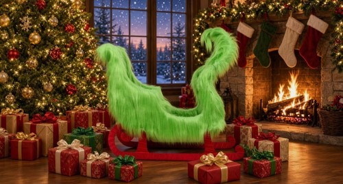Large grumble green fur - large,