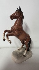 VINTAGE Hertwig Katzhutte German Porcelain Figurine REARING HORSE Collectible