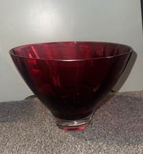 Crystal Red Fruit Bowl Home