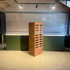 VINTAGE INDUSTRIAL 1930s HABERDASHERY CABINET CHEST SHOP DISPLAY DRAWERS #4693