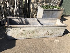 Galvanised water feed trough - galvanised,