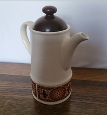 Vintage 70’s Sadler Coffee Pot Border Mission Design Made in England Stoneware