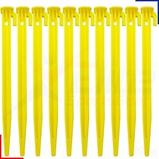 Football Goal Net Plastic Ground Anchor Spike Peg 1, 5, 10 or 20 Pegs - Hi Vis