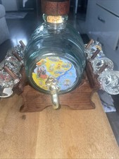 115 Vintage Costa Blanca Mini Keg And 6 Shot Glasses