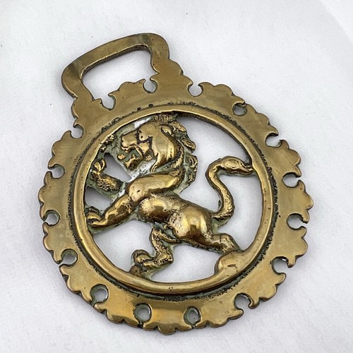 Brass horse medallion - horse,