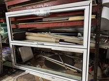 Bifold aluminium door white with glass Width: 184.5 x Height: 241.3 Depth: 7 cm