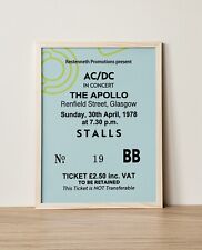 Glasgow Apollo Replica Ticket Prints