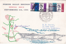 1964 Forth Road Bridge Connoisseur cover North Queensferry special postmark