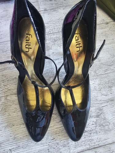 Faith black patent - patent, high