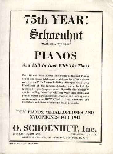 1947 paper schoenhut toy - 1947,