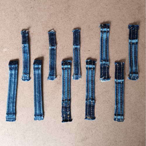 Denim belt loops - material, for