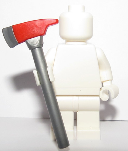 Lego axe with silver handle - axe,