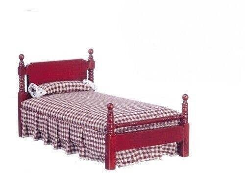 Single bed mahogany - mahogany,, dolls