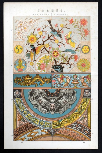 Enamel 1883 cloisonné limoges - 1883,
