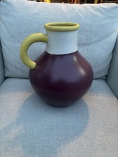 Vintage IKEA X HAY Ceramic Stoneware Vase Purple Yellow White 