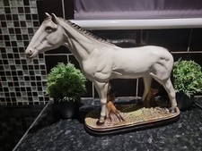 Art Deco Horse, 1920s English Staffordshire Pottery Large Horse figure