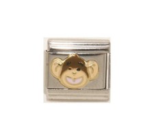 Cheeky monkey enamel Italian Charm - fits 9mm classic Italian charm bracelets