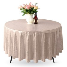 Sequin Tablecloth Round Sparkly Glitter Table Cloth Cover Wedding Party Decor