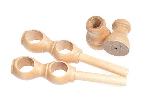 Wooden double curtain pole - curtain,