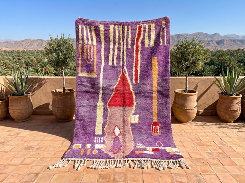 Handwoven moroccan beni ourain - beni,