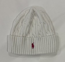 Ralph Lauren White Babies Beanie Hat 12-18M