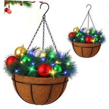 2 Pcs Christmas Hanging Basket