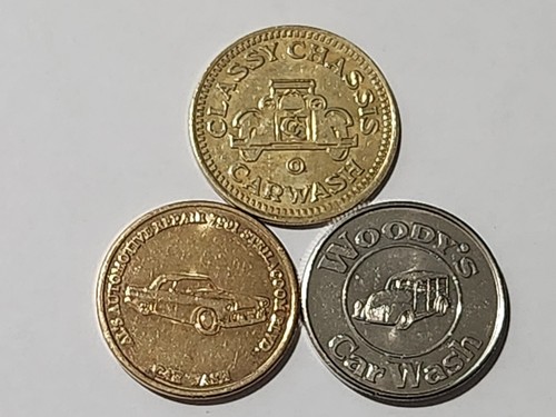 Car wash tokens - car,