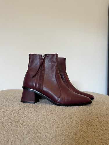 Topshop burgundy leather - burgundy,