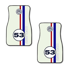 Herbie The Love Bug VW Beetle Design Pair of Front Floor Car Mats