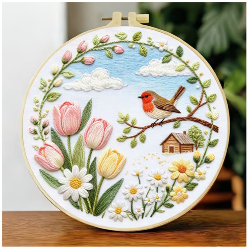 Embroidery hoop kit 20cm - embroidery,