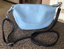 LULU DK Light Blue Cross Body/Clutch Bag - Navy Blue Strap - 11x7 Inches - New
