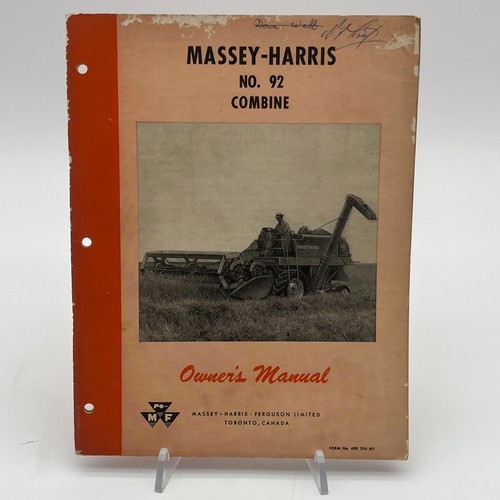 Massey harris 92 combine - no.,