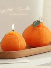 🍊 Handmade Orange Wax Candle – Scented, Decorative, Gift-Ready – UK 🇬🇧