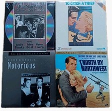 Alfred Hitchcock 4x NTSC Laserdisc Bundle Joblot Criterion Collection Cary Grant