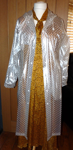 Shiny clear polka dot - clear, pvc