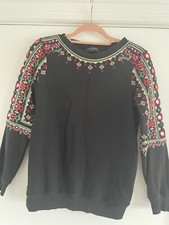 AM london embellished black junper size 8 