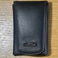 Black Nikon Coolpix Leather Carry Case Magnetic Belt Handheld VGC UK Seller