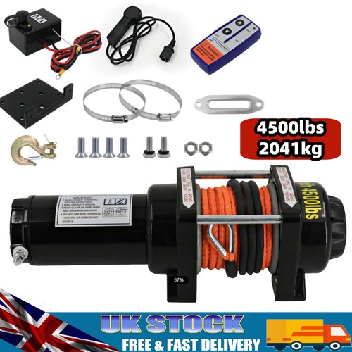 Electric winch 12v 4500lbs - electric,