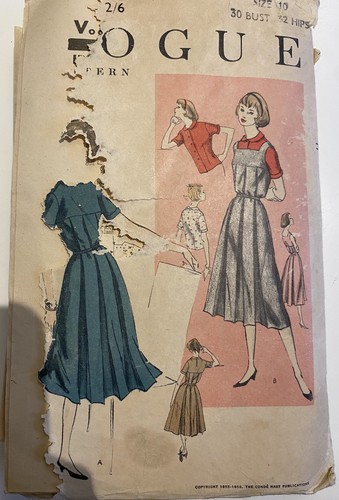Vintage 1940s vogue pleated - vintage,