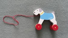 Cath Kidston Wooden Pull-Along Dog Toy for Kids - Fox Terrier - Discontinued