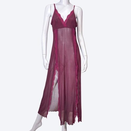 Burgundy sheer lace - burgundy,