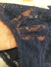 Vtg 2 Pair Women's Navy Blue