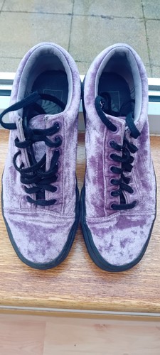 Ladies purple velvet vans - ladies, size